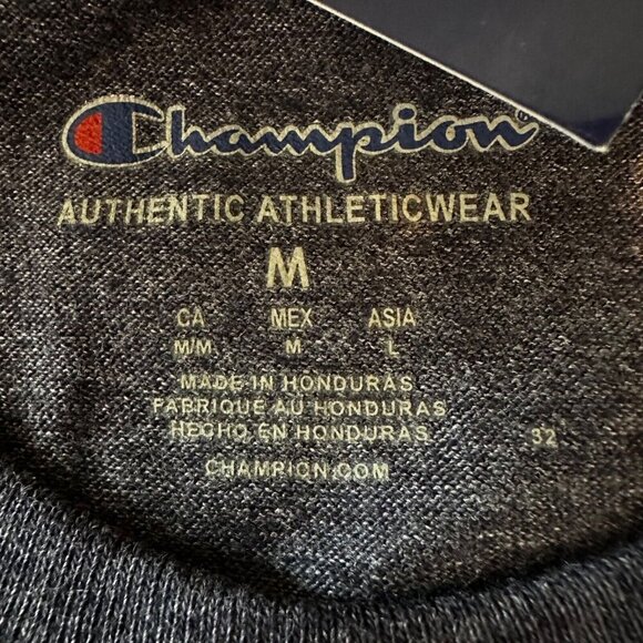Champion Mens Size M Heather Blue Short Sleeve “C Logo” T-Shirt Tee‎ NWT - Picture 5 of 7